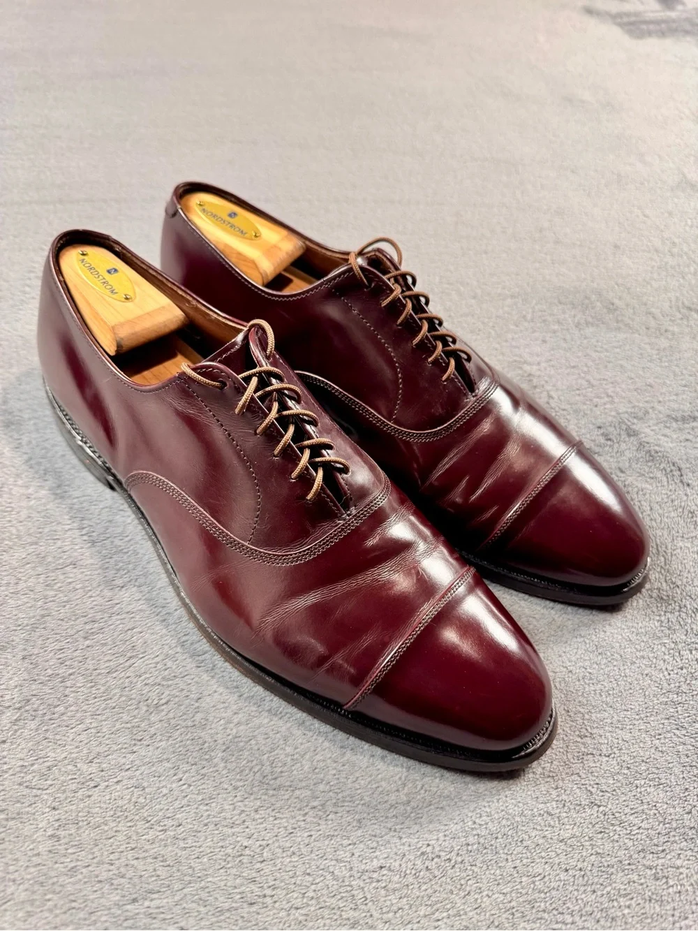 Allen Edmonds Park Avenue Burgundy Cap-Toe Oxfords